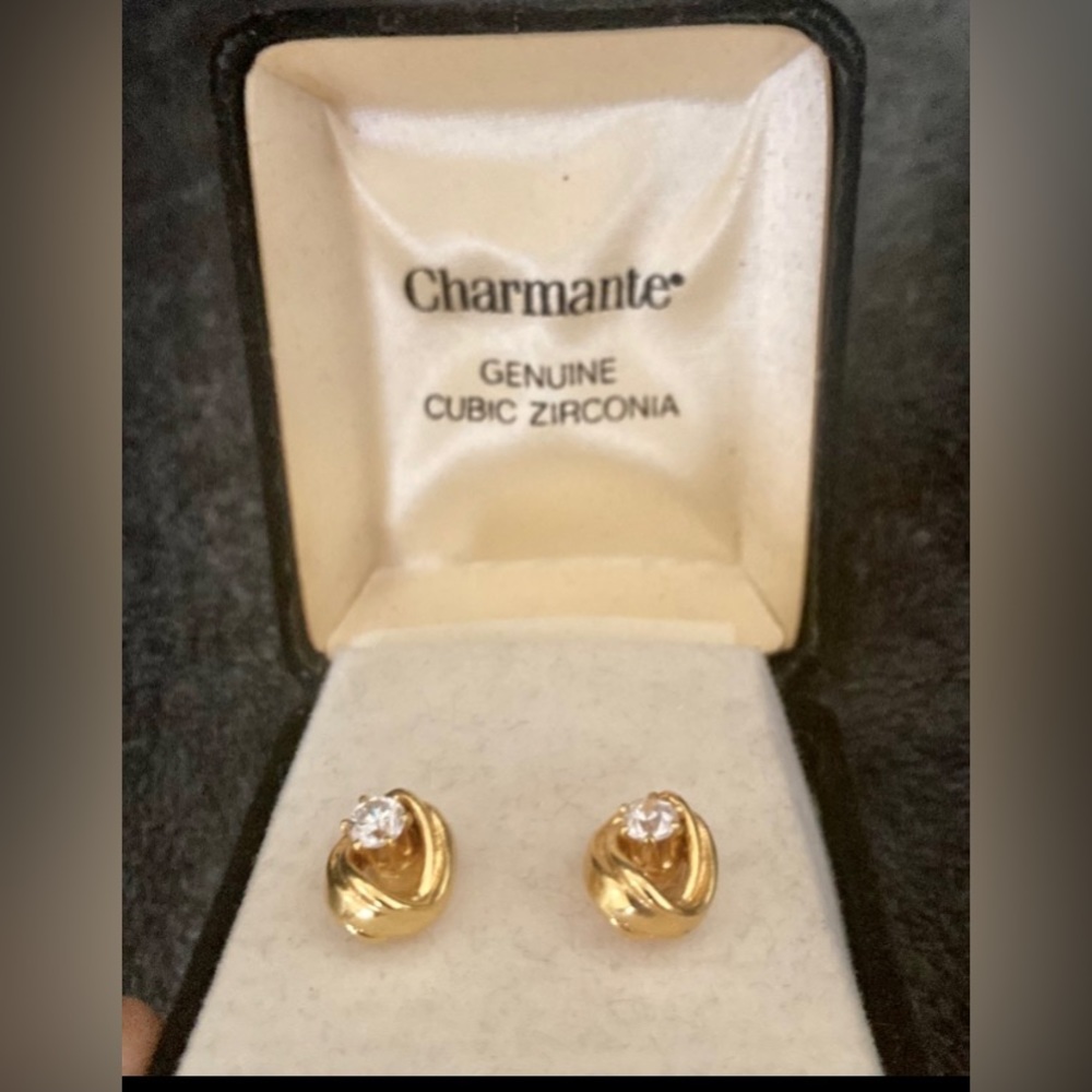 Vintage Cubic zirconia earrings.